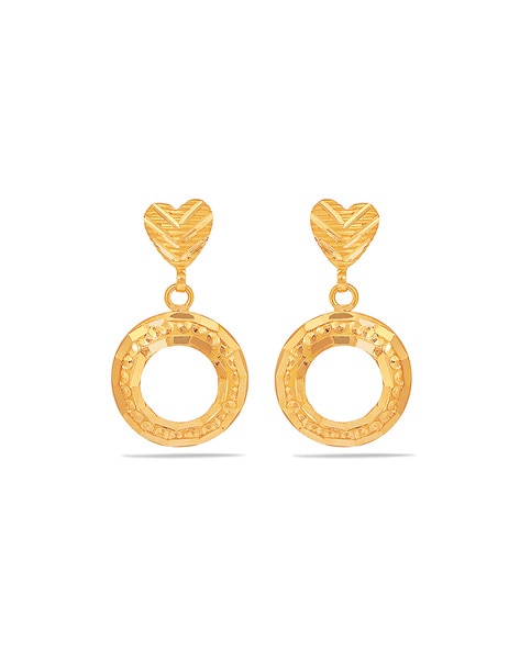 Buy Yellow Gold Earrings for Men by Candere By Kalyan Jewellers Online |  Ajio.com