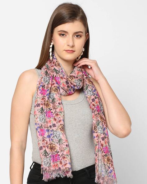 Sequin Floral Print Scarf Price in India