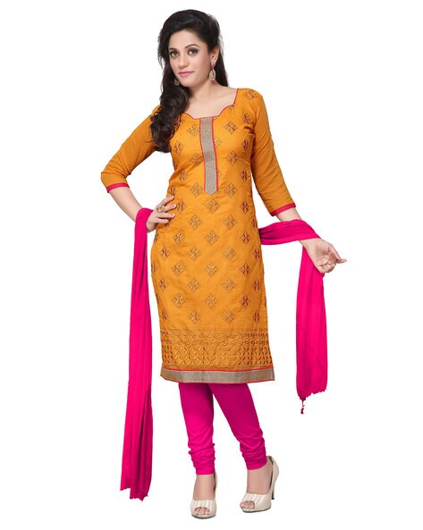 Printed Unstitched Dress Material Price in India