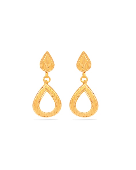 Buy CANDERE - A KALYAN JEWELLERS COMPANY 18K Dangler Earrings for Women  (Yellow Gold) 750 at Amazon.in
