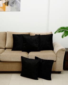 hosta homes Set of 5 Textured Velvet Cushion Covers 16" x 16 "-picture-12