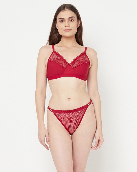 Buy Red Lingerie Sets for Women by GLITO Online