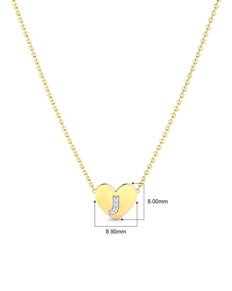 Jewelry | Silver Rhinestone J Heart Necklace | Poshmark