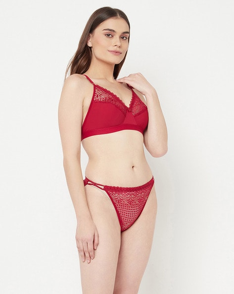 Buy Red Lingerie Sets for Women by GLITO Online