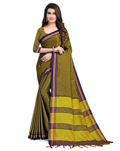 Buy Om Sai Creation Solid/Plain Bollywood Cotton Silk Cream Sarees Online @  Best Price In India | Flipkart.com