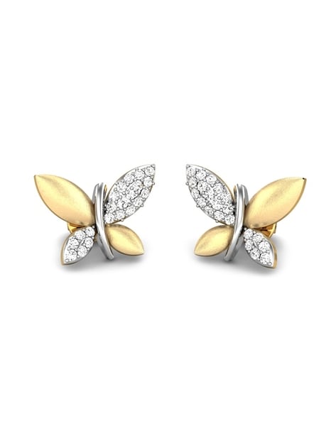 Buy CANDERE A KALYAN JEWELLERS COMPANY Diamond Studded 18K Rose Gold Stud  Earrings 1.2 Gm - Earrings Diamond for Women 22182926 | Myntra