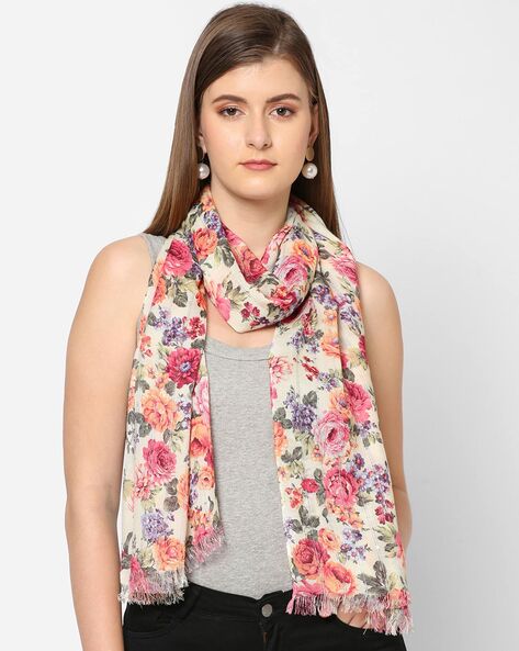 Sequin Floral Print Scarf Price in India