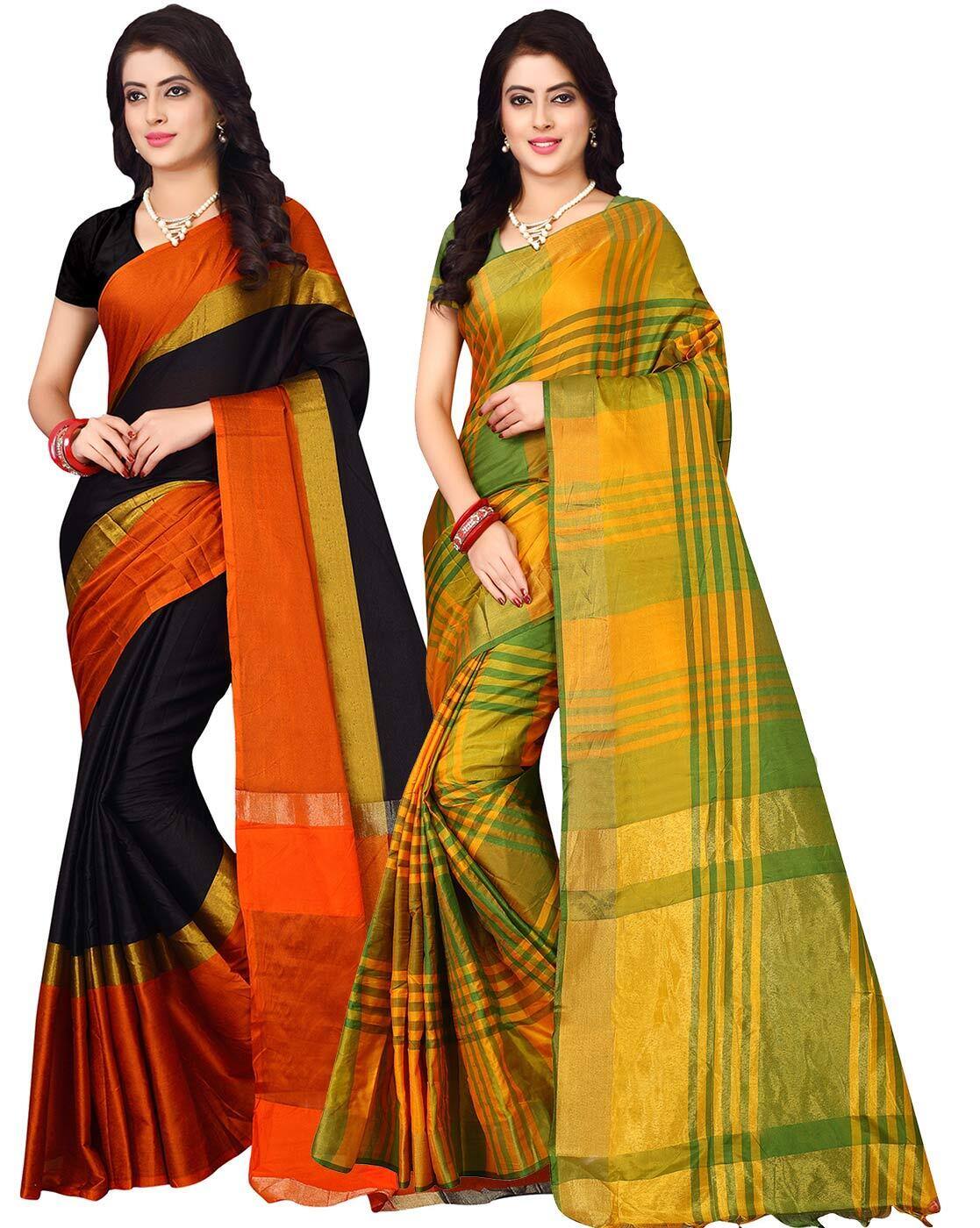 Buy Multicolored Sarees for Women by OM 