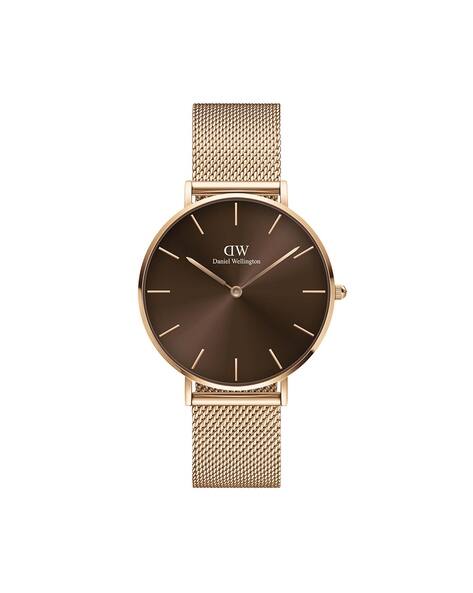 Daniel Wellington Unisex Petite Amber Round Analogue Watch - DW00100478