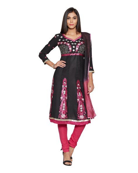 Embellished Unstitched Dress Material Price in India