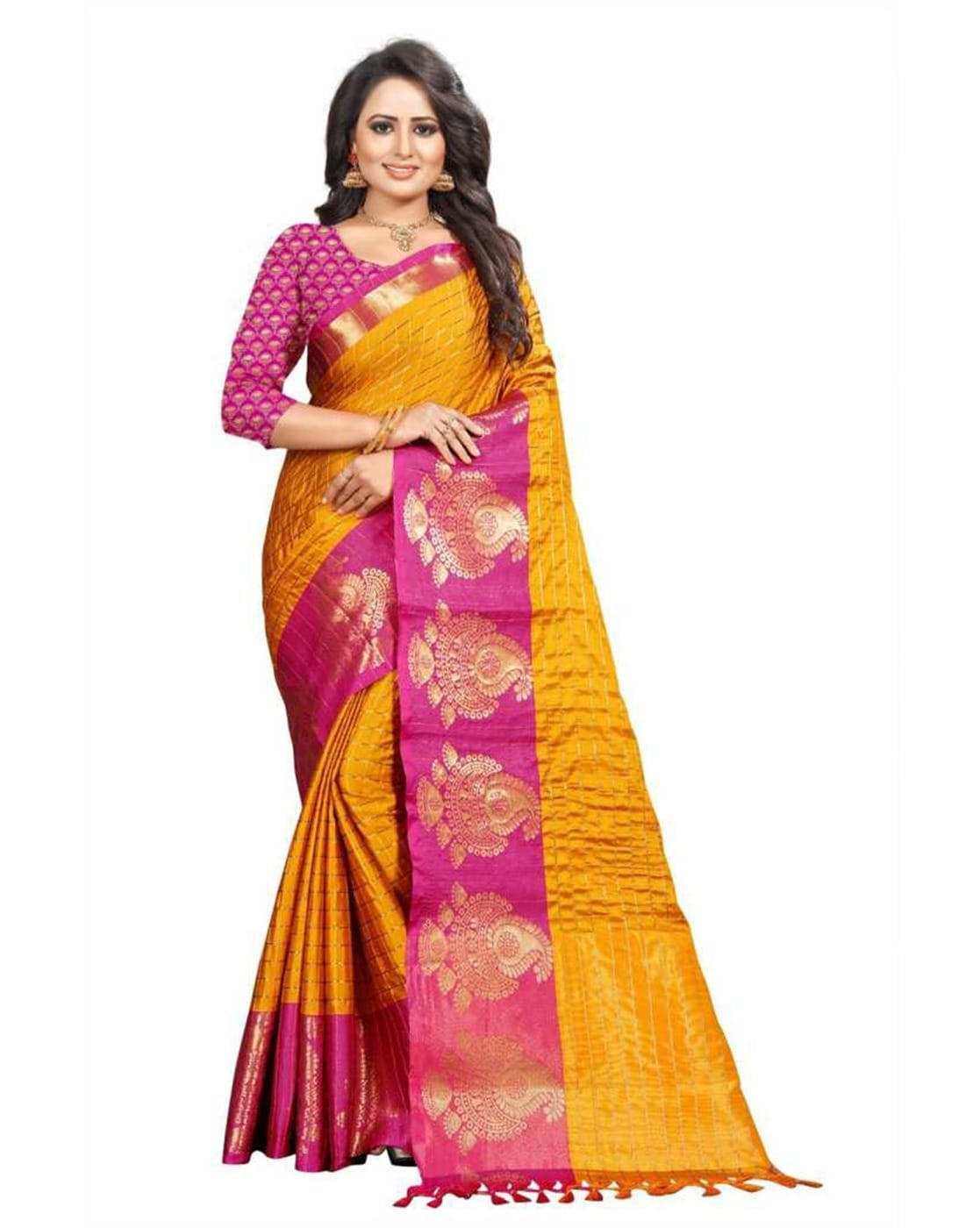 Buy Black Sarees for Women by BESUCHER Online | Ajio.com