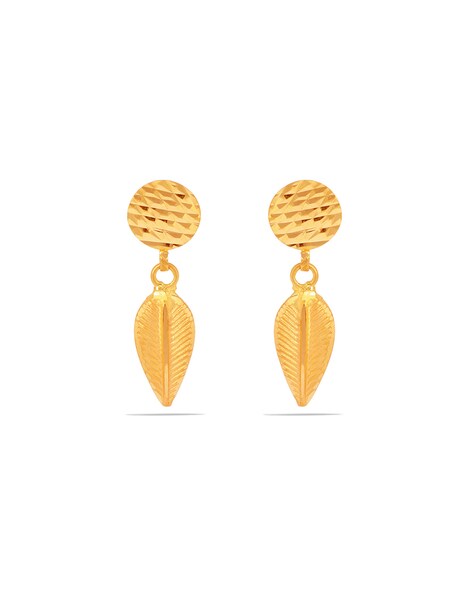Buy Yellow Gold Earrings for Women by Candere By Kalyan Jewellers Online   Ajiocom