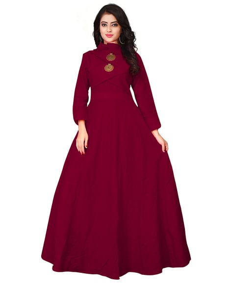 Buy High Neck Gown Online In India  Etsy India