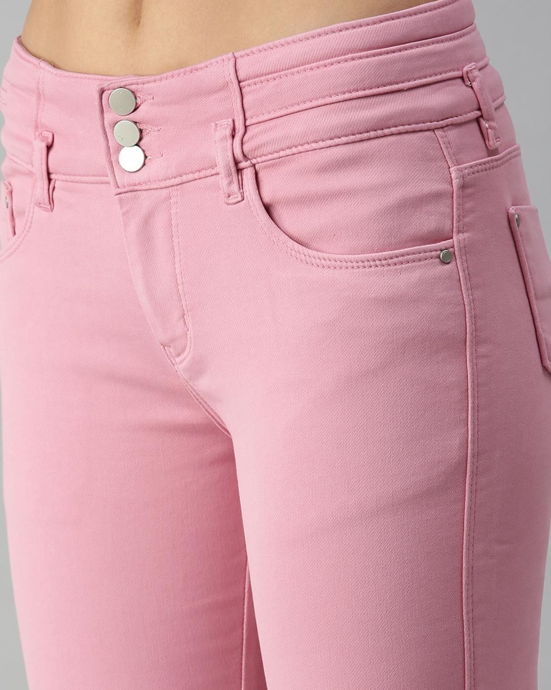 Buy Pink Jeans & Jeggings for Women by SHOWOFF Online