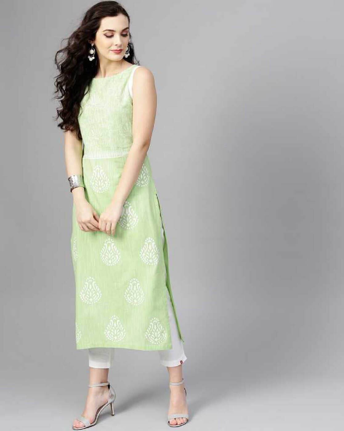 Buy Green Kurtas for Women by Cora 