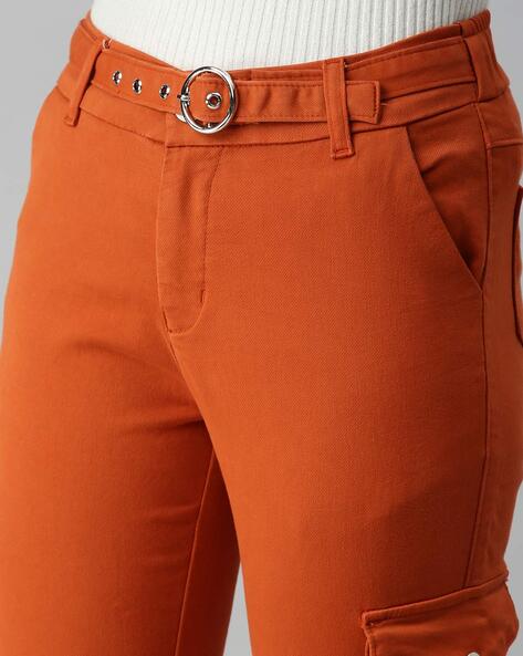 orange work trousers joggers