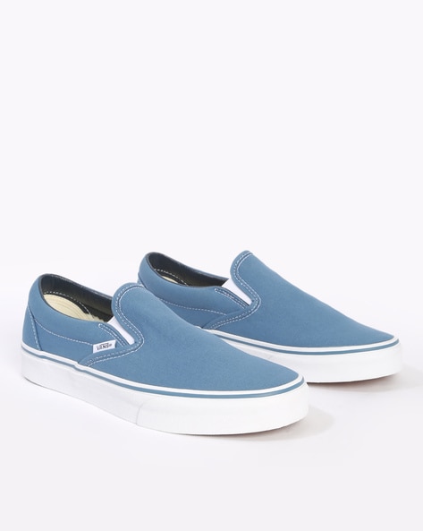 Mens blue slip store on vans