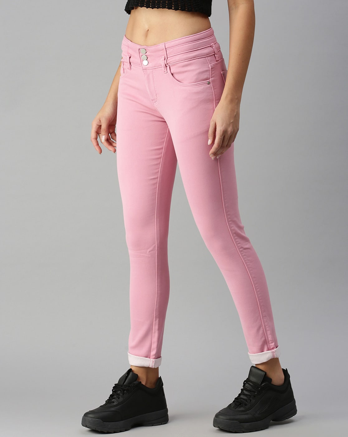 Banned Pastel Goth Pastel Pink and Mint Split Leg Skinny Jean Pants (S) -  SludgeLife