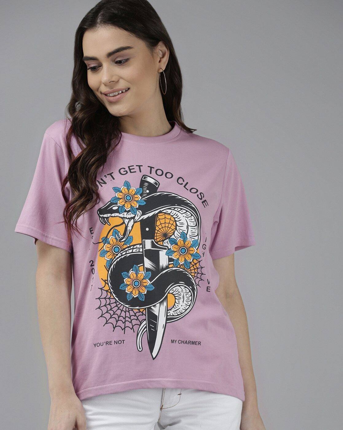 Buy Purple Tshirts for Women by The Dry 