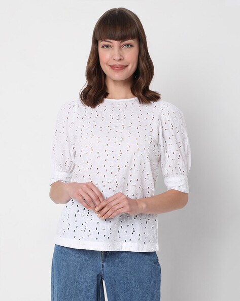 Buy White Tops for Women Vero Moda Online | Ajio.com
