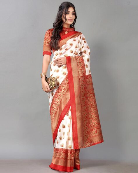 Maniabandha Kumbha Pattern Cotton Saree – KalaKart