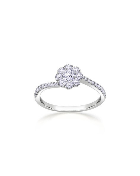 Store - WHITE GOLD ENGAGEMENT WITH SIDE DIAMONDS