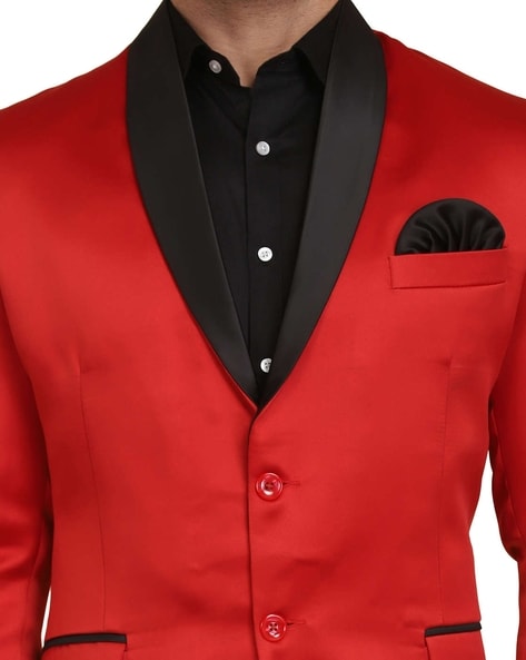 Red and black discount blazer