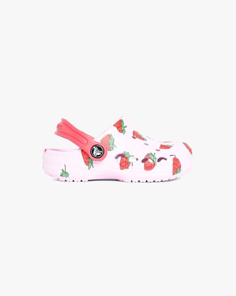 Bayaband Strawberry Print Slip On Clogs