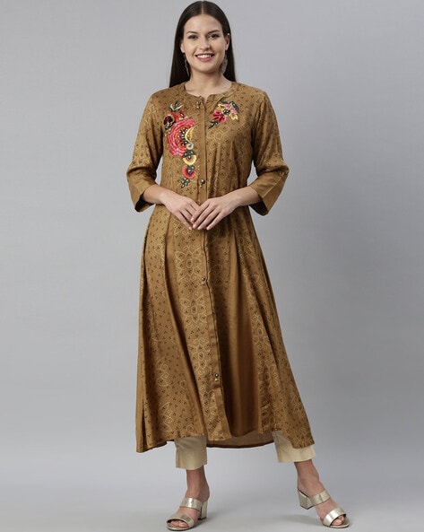 Buy Olive Kurtis & Tunics for Women by NEERUS Online | Ajio.com