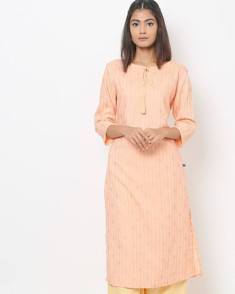 Buy Peach Kurtas \u0026 Kurtis for Women by 