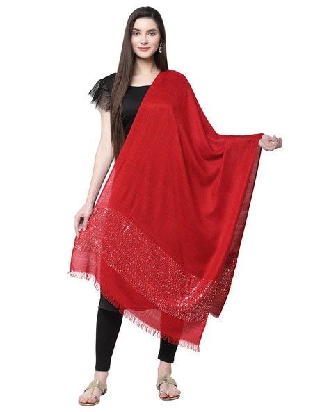 Textured Sequinned Stole Price in India