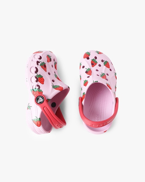 Bayaband Strawberry Print Slip On Clogs