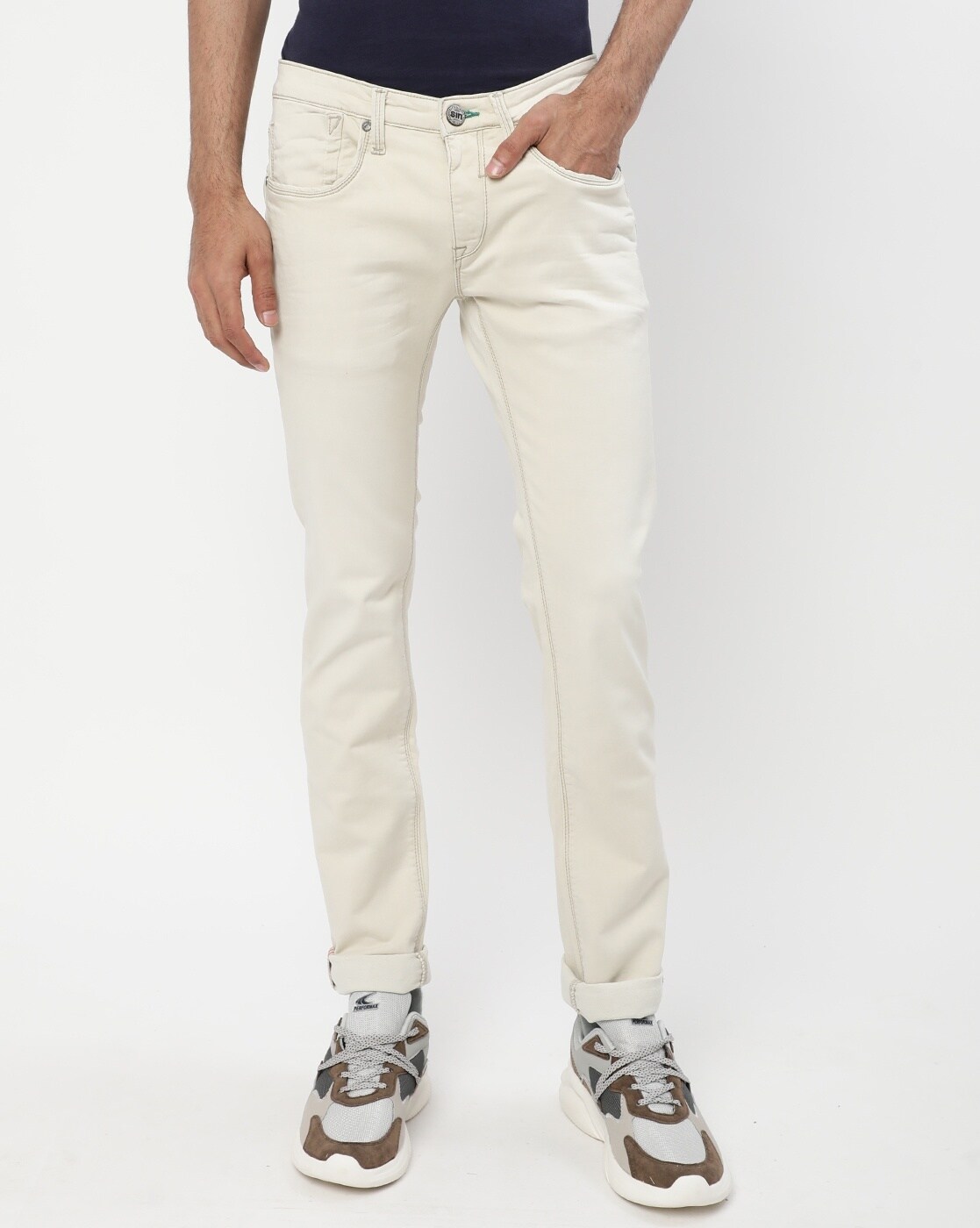 Live In Jeans Slim Fit Men Khaki Trousers  Buy Live In Jeans Slim Fit Men  Khaki Trousers Online at Best Prices in India  Flipkartcom