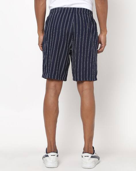 Twin Striped Shorts with Elasticated Waist view 2