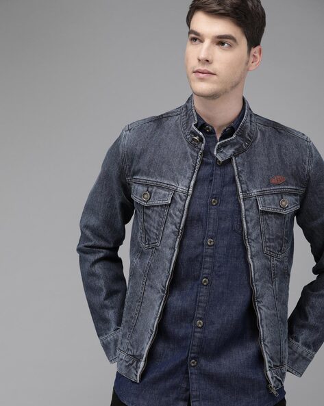 Brooklyn Industries Men's Smith Denim Jacket in Mid Shaded Denim