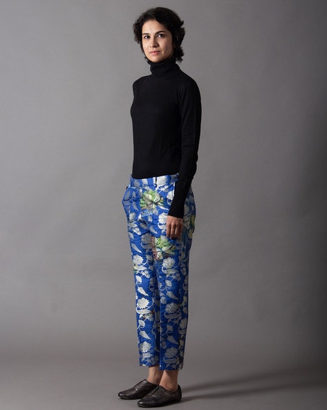 Jersey Printed Tapered Trousers