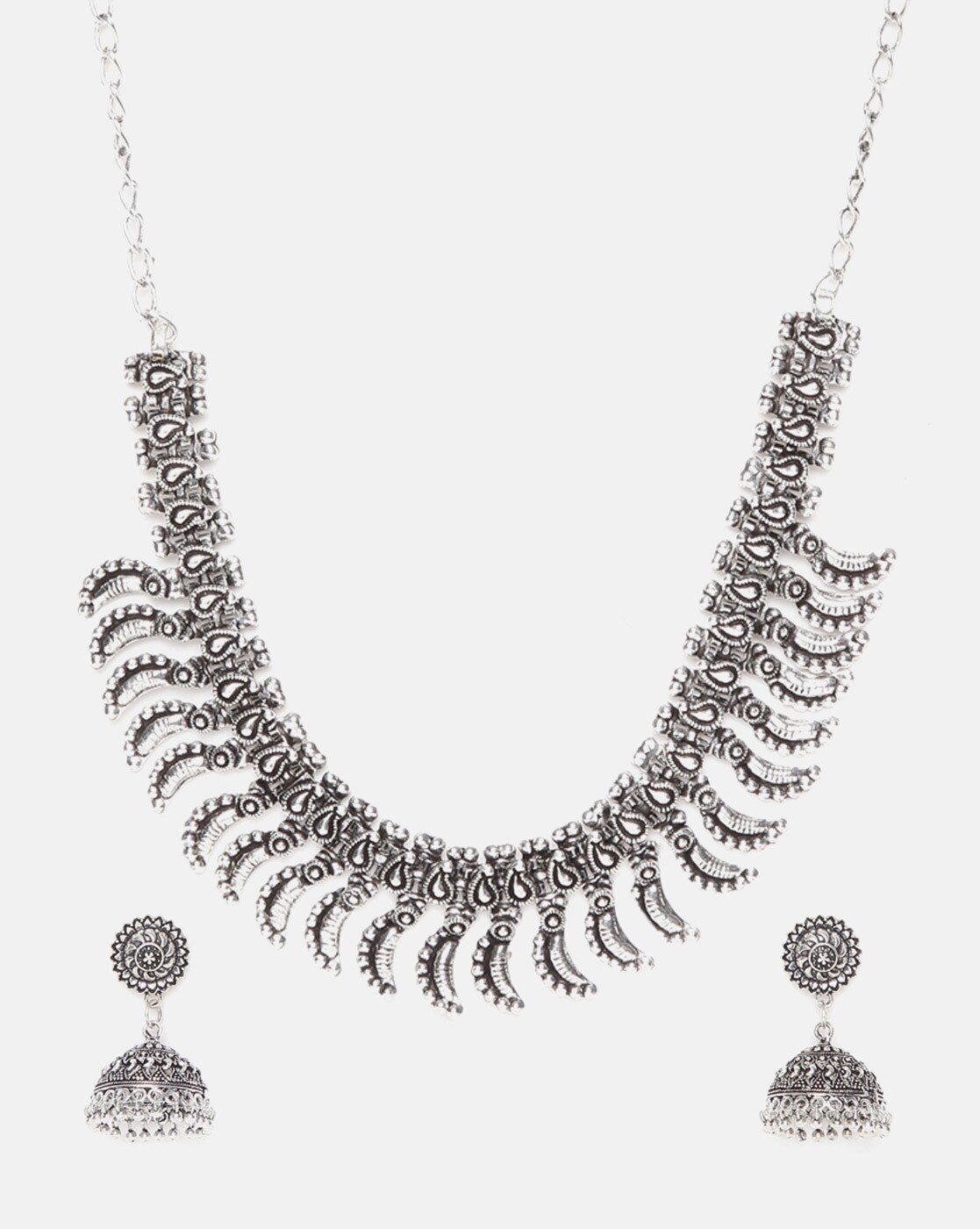 Buy Lucky Jewellery Oxidised Silver Color Alloy Necklace For Women And  Girls Online at Low Prices in India - Paytmmall.com