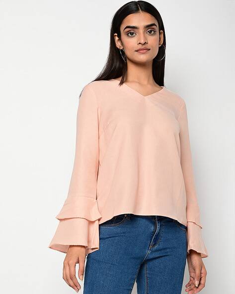 ISCENERY BY VERO MODA V-neck Top with Bell Sleeves