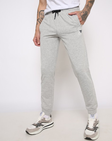 Men Heathered Joggers with Drawstring Waist