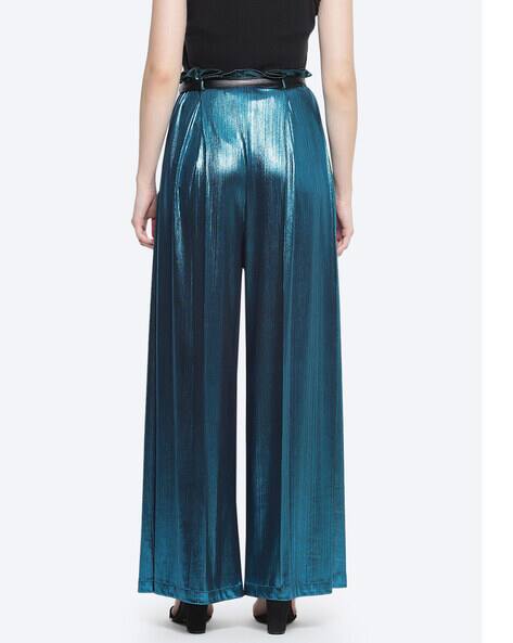 Buy Blue Trousers \u0026 Pants for Women by 