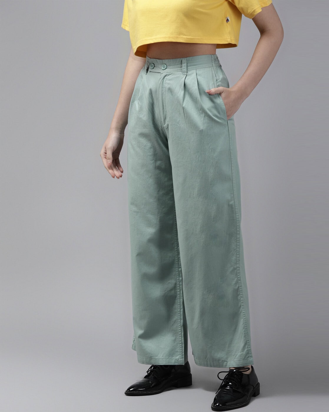 Buy Green Trousers & Pants for Women by The Dry State Online