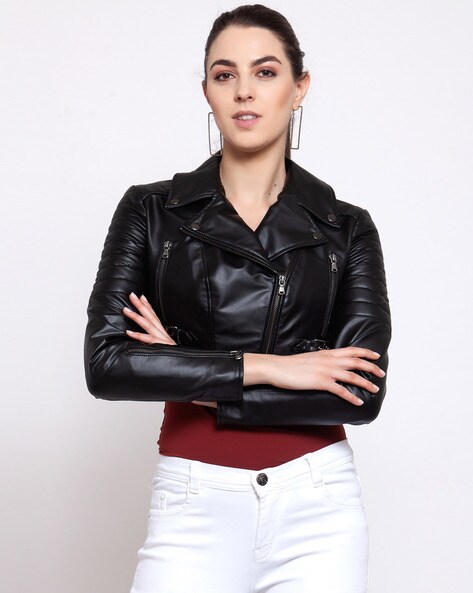 Baby Jane Smooth Leather Jacket Black | Jackets | VEDA