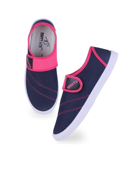 women's canvas shoes with velcro fastening