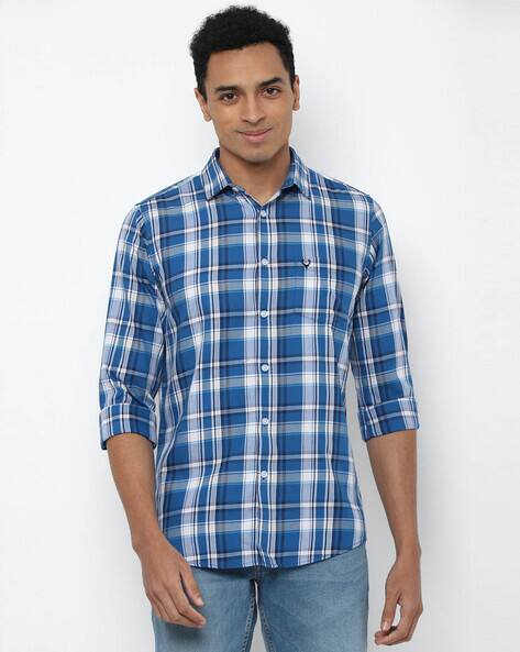 Buy Blue Shirts for Men by ALLEN SOLLY Online | Ajio.com