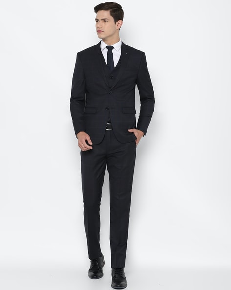 Checked Slim Fit 3-Piece Suit Set