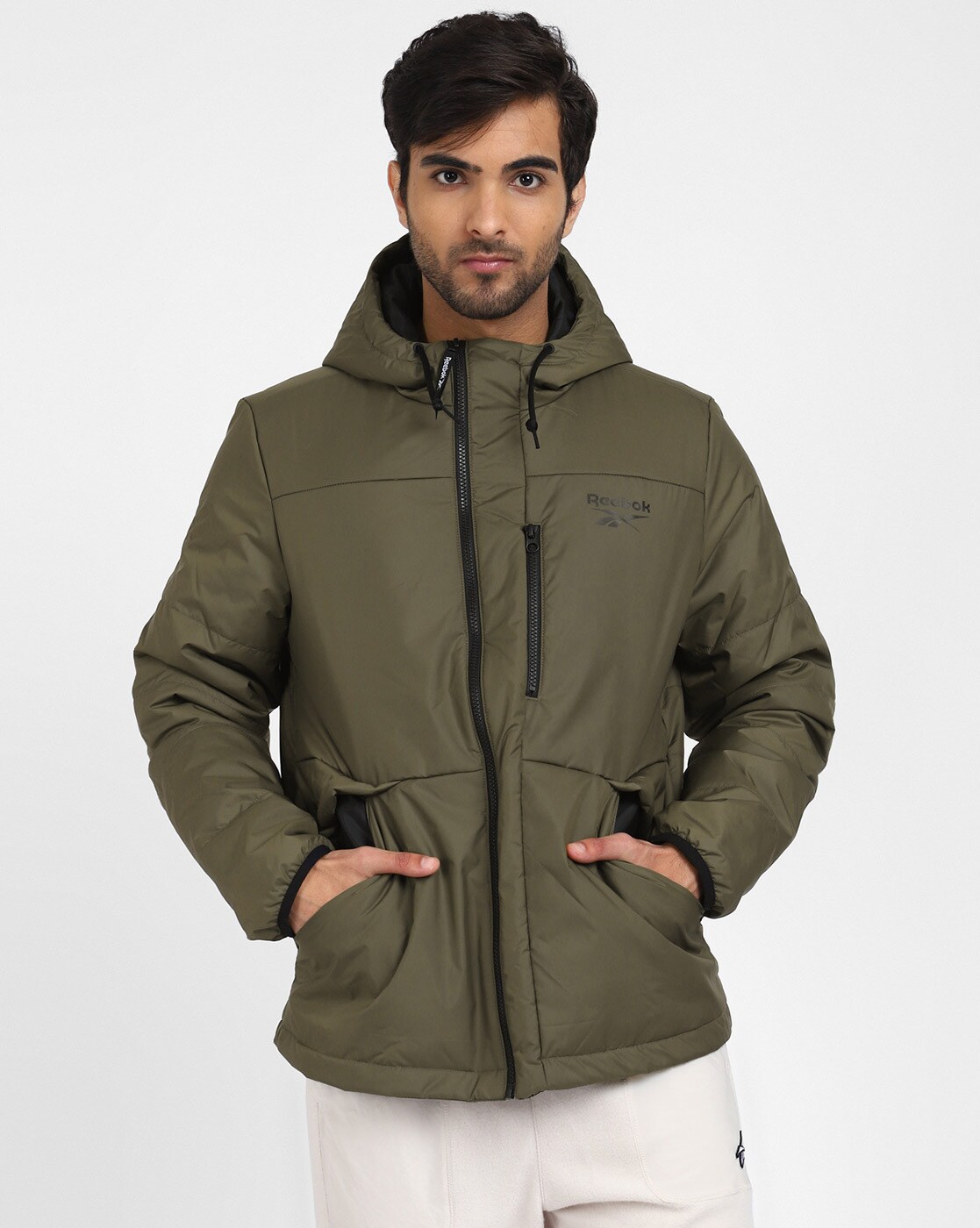 chaqueta reebok hombre olive