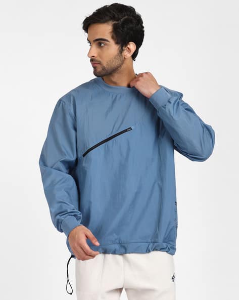 Reebok Round-Neck Sweatshirt with Zipper Pocket