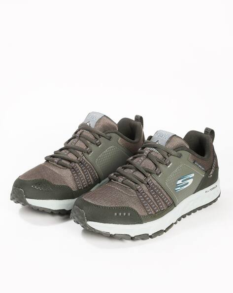 skechers mens escape plan trainers pewter