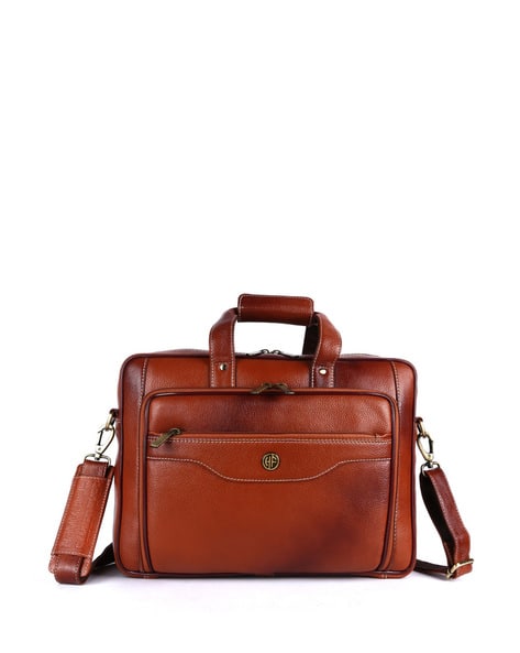 Hammonds Flycatcher Genuine Leather Messenger Bag | Brown Laptop Bag For 15.6" Devices