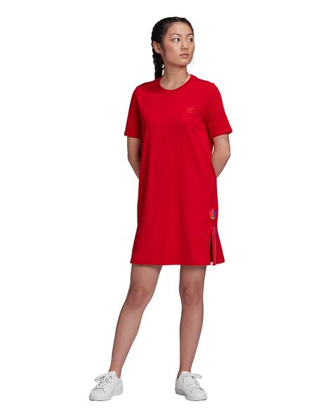 Round-Neck Cotton Dress - Main Image
